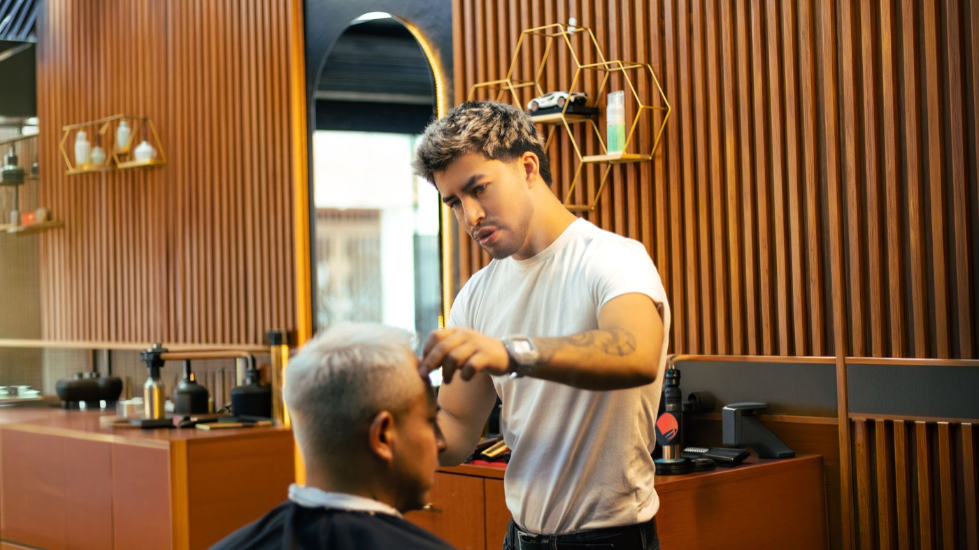Interior de Cieza Barber Studio en Los Olivos